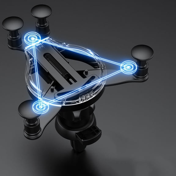 WORGEOUS Car Phone Support 1Pcs 4.24x3.93x3.62in Black ABS PC 360 Degree Rotation Stable Mounting for Creative Design