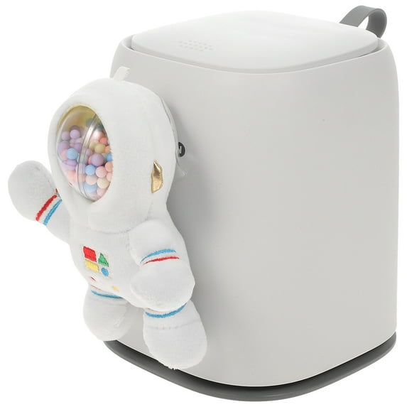 WORGEOUS Car Trash Can Cartoon Astronaut Hanging Auto Garbage Bag with Lid Car Garbage Bin