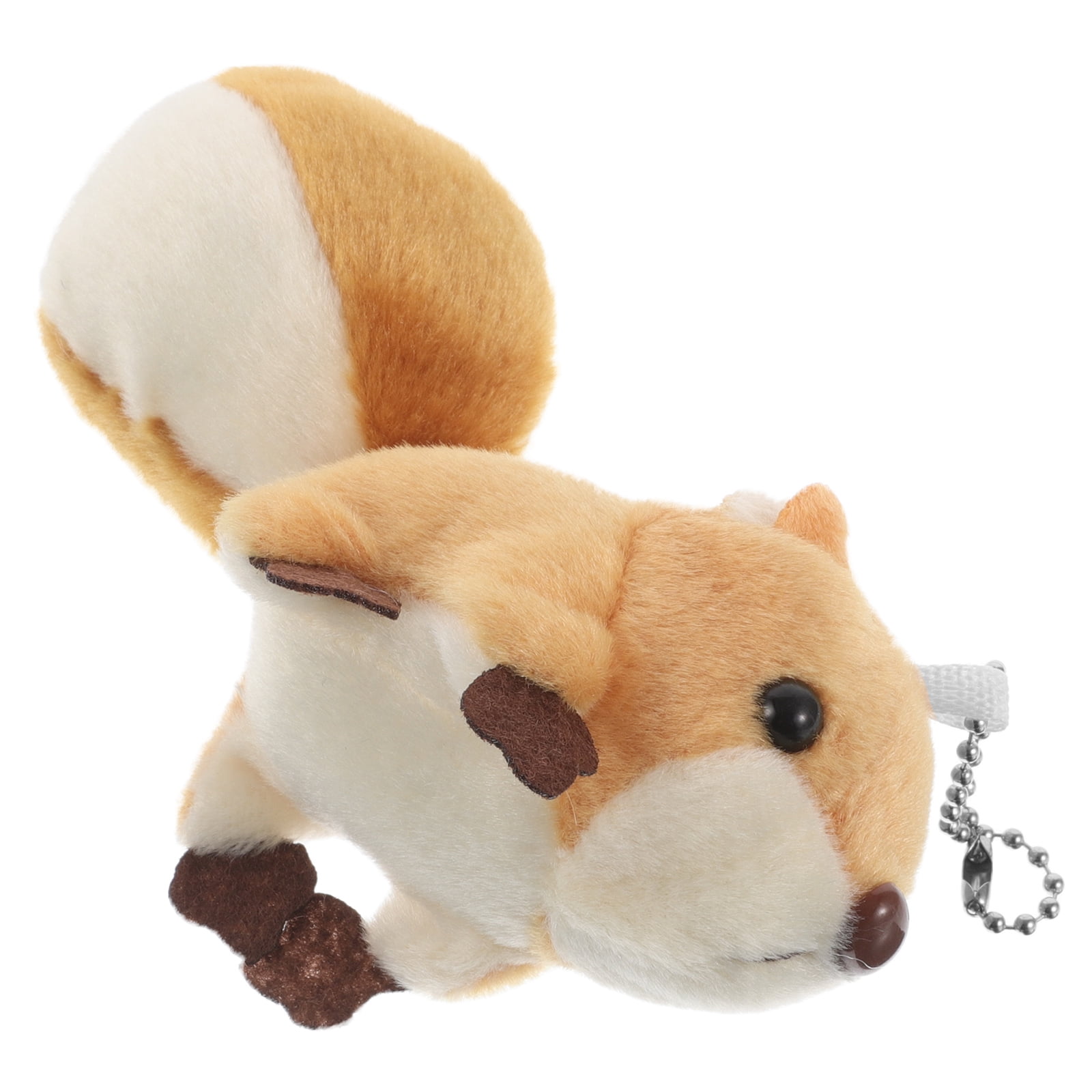 WORGEOUS Cartoon Squirrel Plush Keychain Cute Animal Key Ring Backpack ...