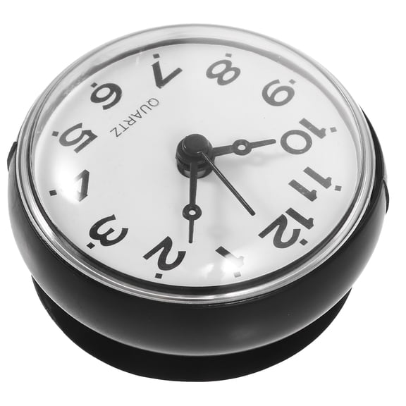 WORGEOUS Catcher Absorber Bathroom Clock 7.50X7.50X4.00CM Black
