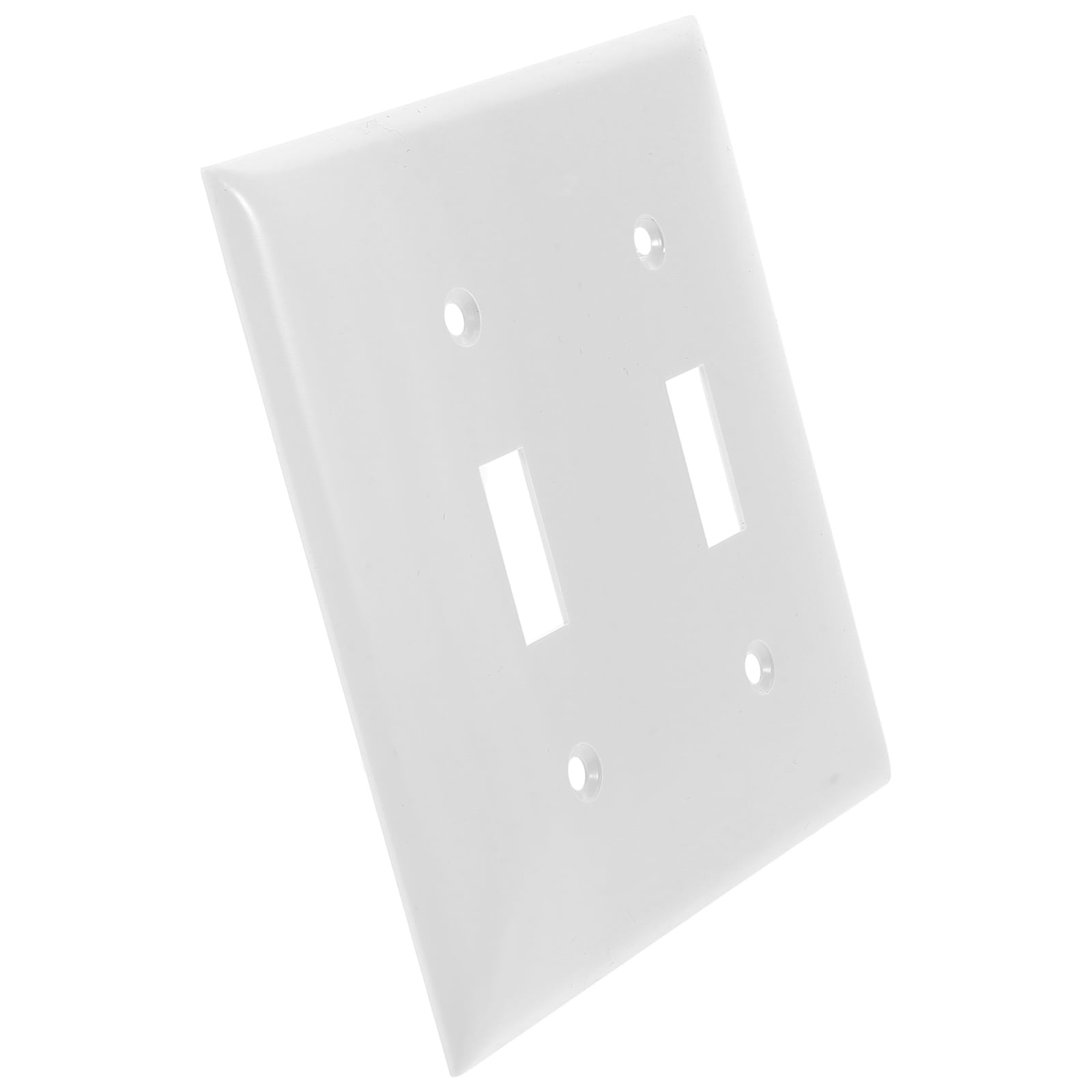 White Standard Size 2-Gang Toggle Wall Plate