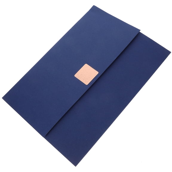 WORGEOUS  Certificate Cover Business Envelopes Holders Paper Decor Blue