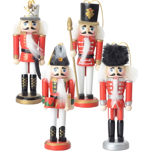 WORGEOUS Christmas Style Nutcracker Centerpiece Home Decor Assorted Colors 13X4.5X3CM 4Pcs