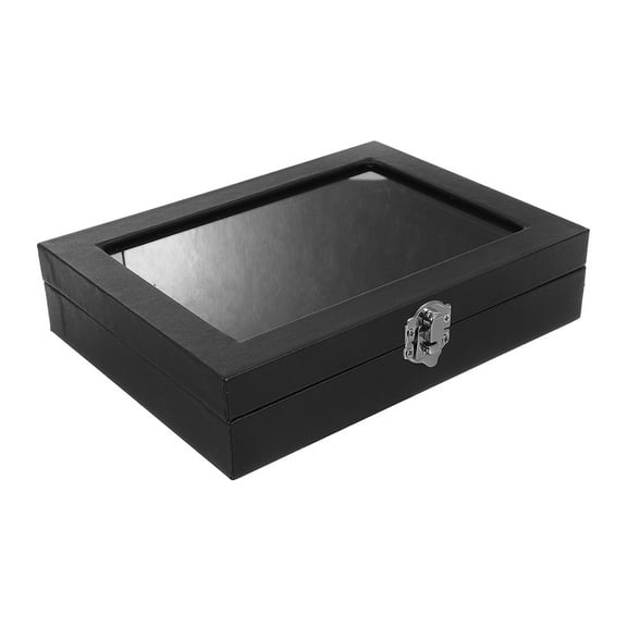 WORGEOUS Clear Brooch Storage Box Lapel Pin Display Case Desk Medal Display Jewelry Organizer Collection Display Box Medal Display Case