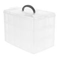 thumbnail image 1 of HINTRMENT Clothes Organizing Box Three Layer Socks Organizer Box White Plastic 1Pack 9.9X7In, 1 of 8