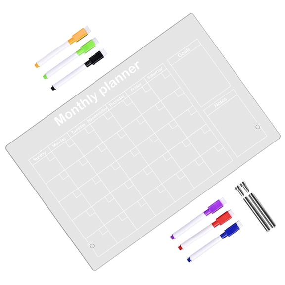 GETAJGHSD Back to School Memo Writing Board Set Transparent Acrylic 9Pcs 11.8x7.9in