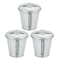 thumbnail image 1 of BRIGHTFUFU Flowerpot Silver 3Pcs Modern Simple Fashionable 3.73X3.54X3.54 Inch, 1 of 7