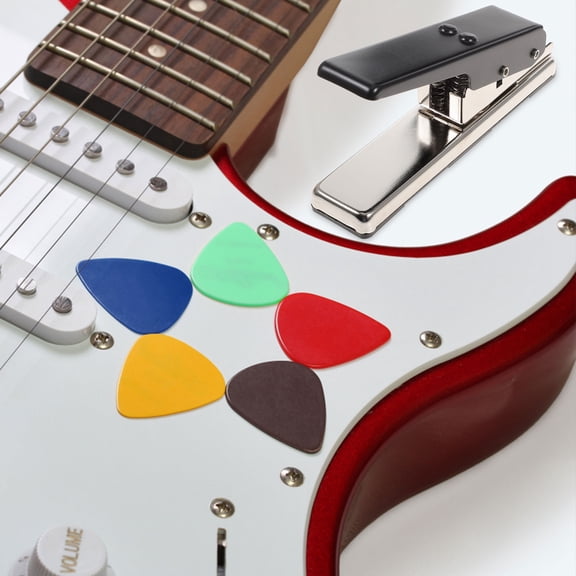 WORGEOUS DIY Guitar Picks Cutter Guitar Picks Maker Plectrum Punch Tool for Guitar Bass (Black)