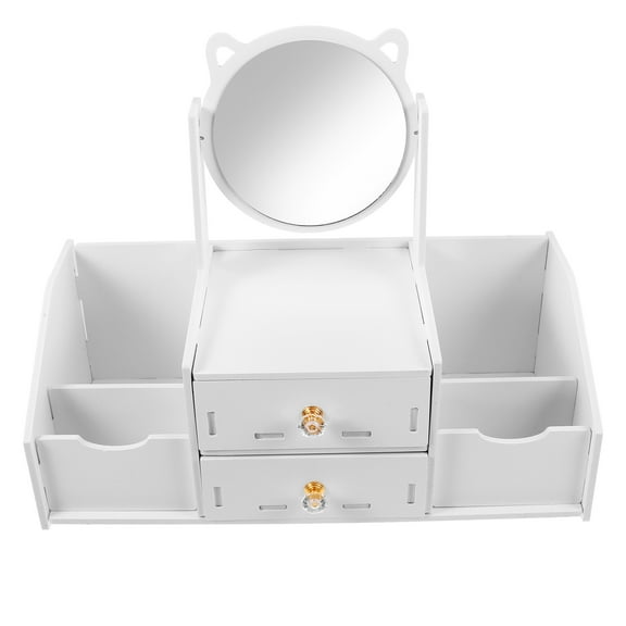 WORGEOUS Decor Mirror on Stand Cosmetic Storage Box