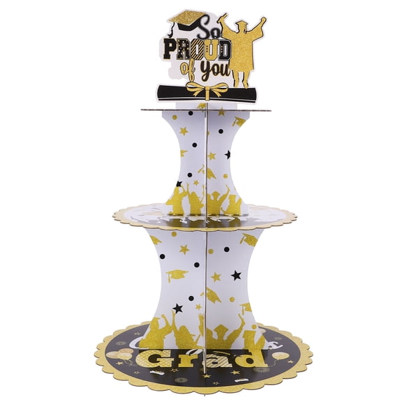 GOOHOCHY Dessert Display Multitier Design 1 Set 12.97X8.41X0.08in