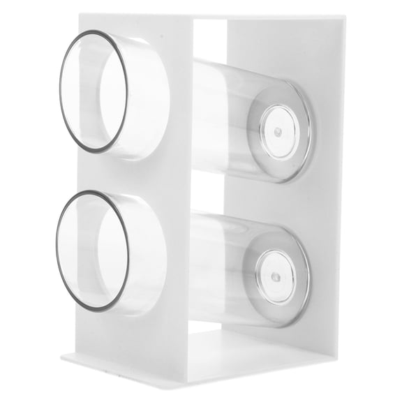 FUEENIRVA Large White Plastic Pen Holder with Double Slot Desktop Organizer for Office and Home Use, Spacious Desk Accessory