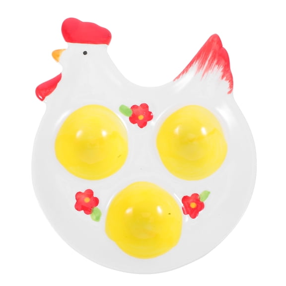FUEENIRVA Kawaii Egg Holder Porcelain Egg Protection Restaurants Kitchen Organization 1Pack