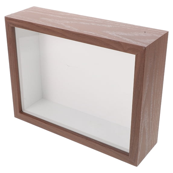 WORGEOUS Deep Shadow Box Frame Acrylic Display Case for Specimen Wooden Shadow Photo Frame with Clear Acrylic Window for Tabletop and Wall Hanging
