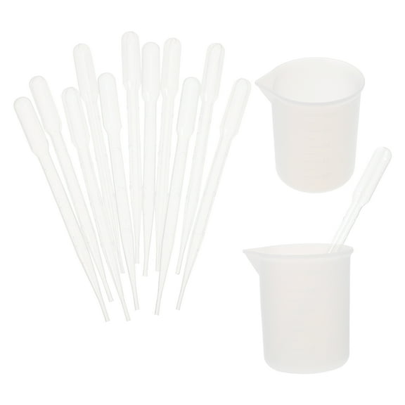WORGEOUS  Epoxy Tool Set Measurements Lid Unique Pipettes Eye Dropper White