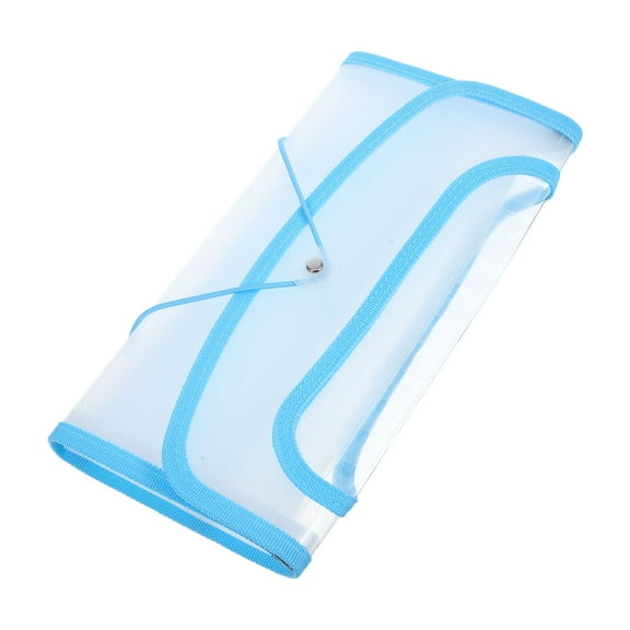 WORGEOUS Expanding File Folder With 13 Compartments Receipt Folder Check Bill Letter Size Wallet Storage Case For Organizing Bills Accordion Folder Blue