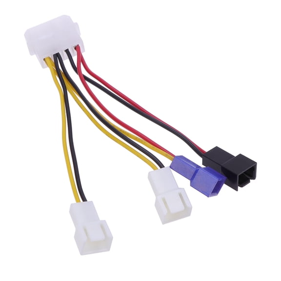 BESTYASH Pc Fan Wire 4 Pin to 3 Pin Cable for Pc Use with Noise Reduction Resistor