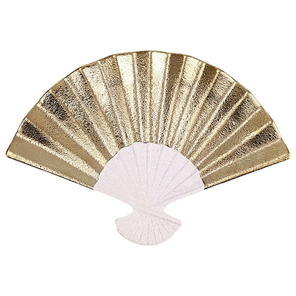 FUEENIRVA Seashell Plates Sushi Plate Ceramic Golden 1Pack Japanese Style Serving Sushi And Sashimi
