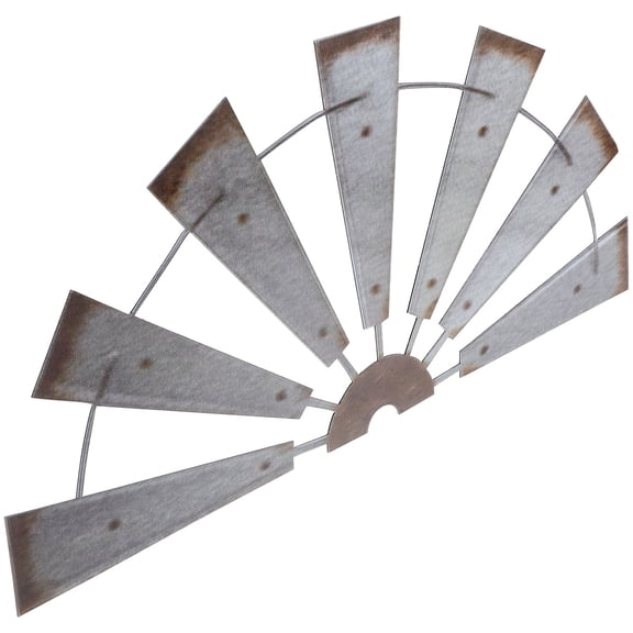 WORGEOUS Farmhouse Style Half Windmill Wall Art Metal Sculpture for Home Decoration