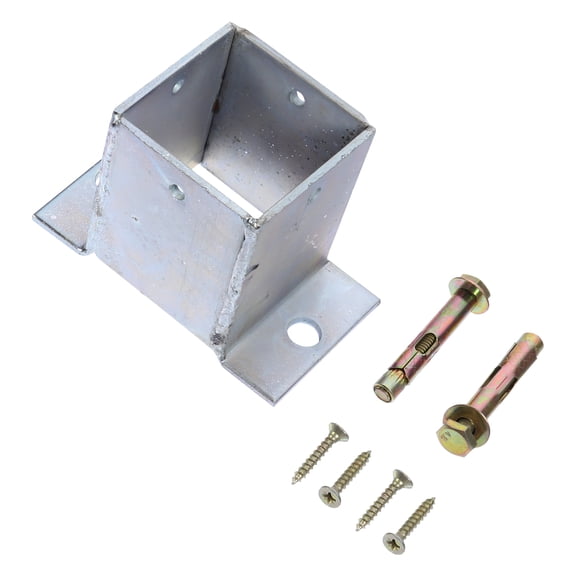 WORGEOUS Fence Post Brackets with Line Column Foot Cover, 12x7CM Post Base Cover for Strong and Support