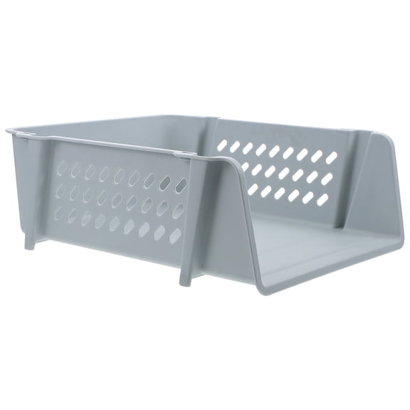 WORGEOUS  File Stationery Storage Multifunctional Rack Shelves Shelving Grey