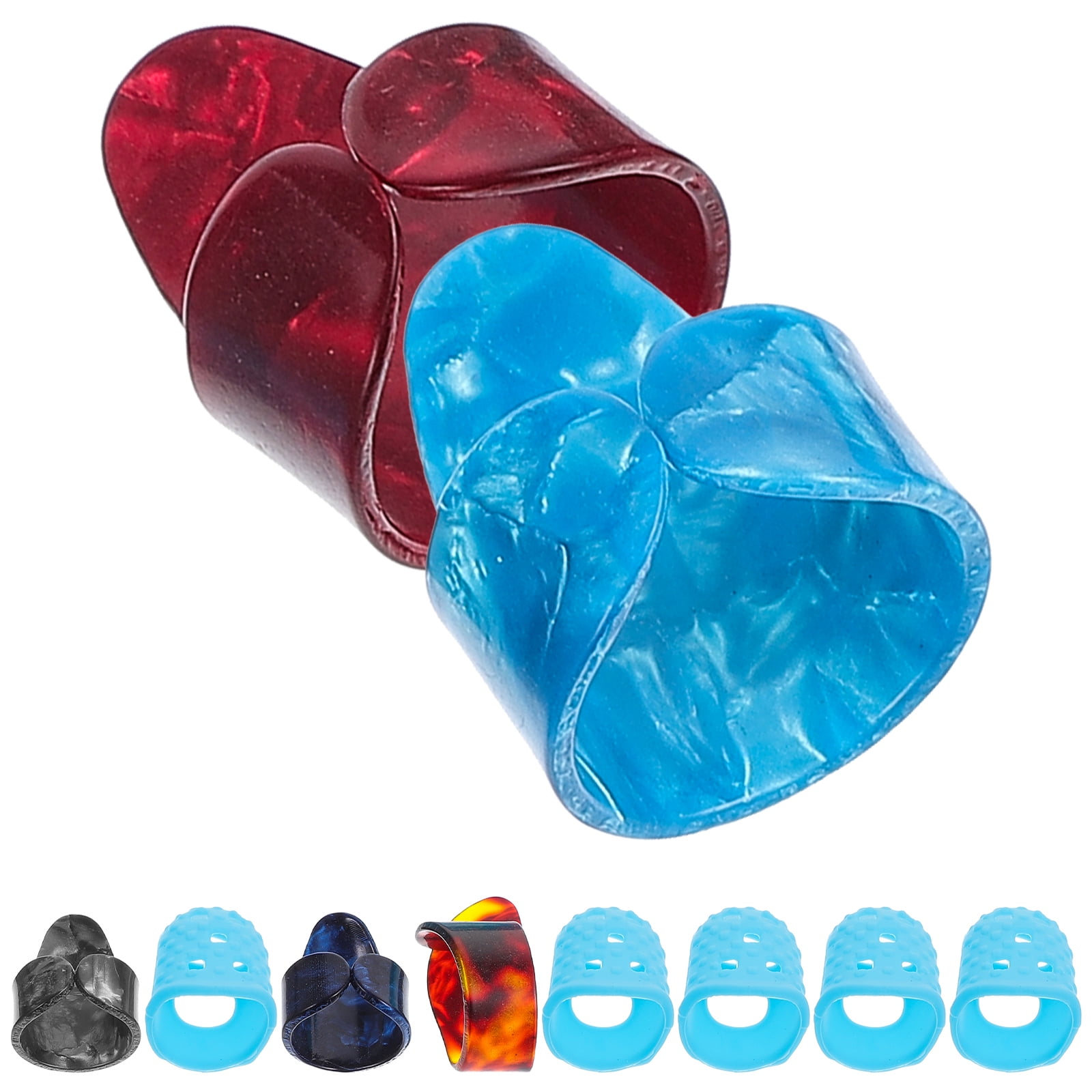 HINTRMENT Guitar Finger Protector Assorted Color 5Pcs 1.1x0.7x0.6in