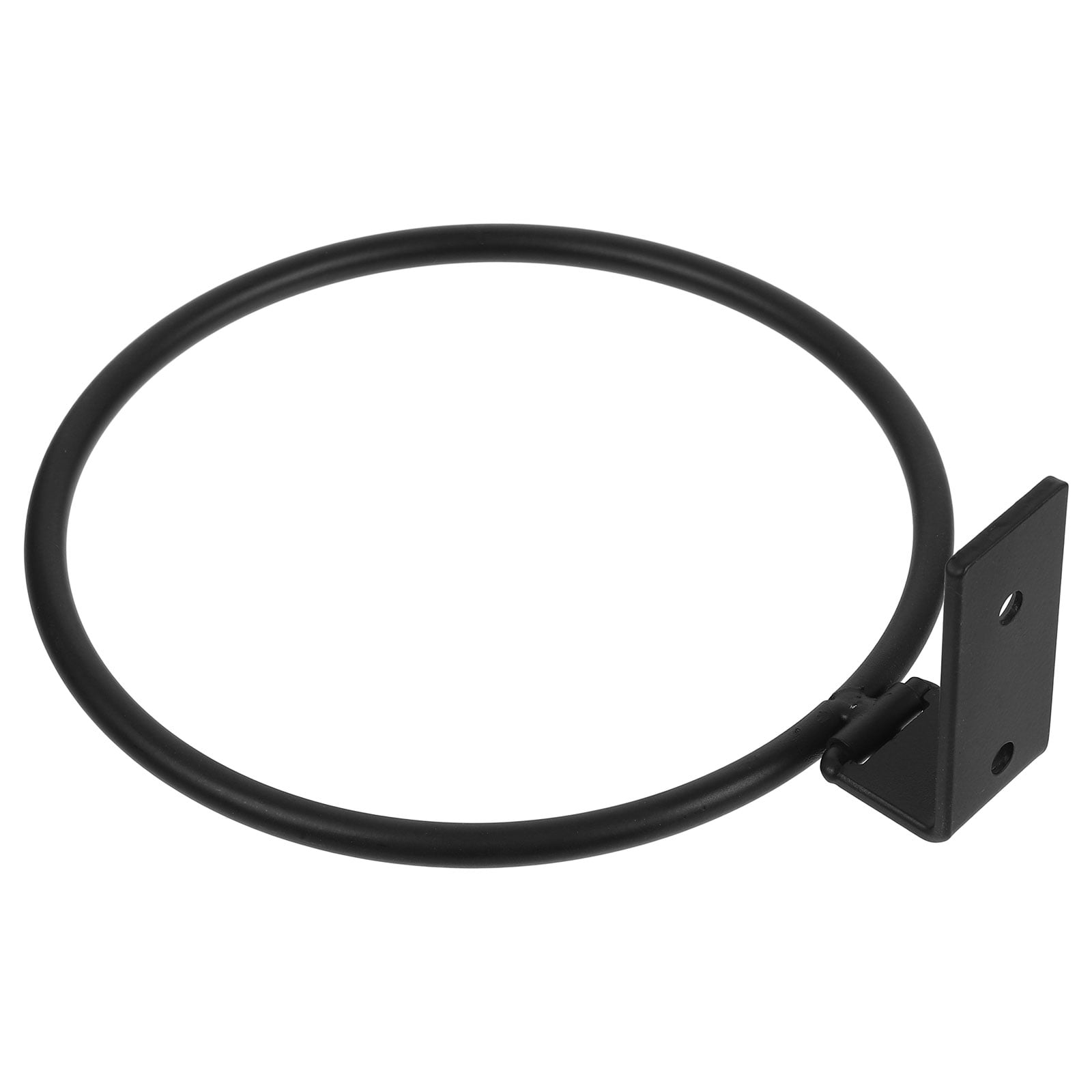 Black Wall Mount Flower Pot Holder Ring Heavy Duty Iron Planter Hanger ...
