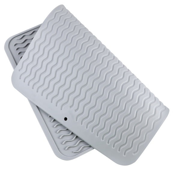 WORGEOUS  Folding Dish Drying Rack Silicone Draining Mat Fruit Pad