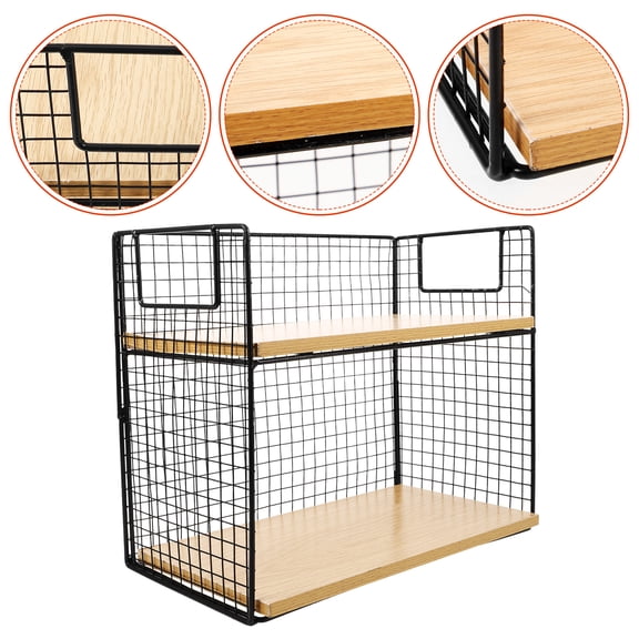 WORGEOUS Foot-type Kit Storage Rack Office 29.50X25.00X16.00CM Black