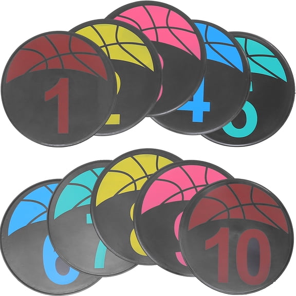 WORGEOUS  Football Training Tool Soccer Sign Disc Numbered Spot Markers Logo Cones for Child