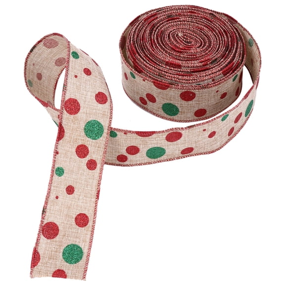 BESTYASH Holiday Decorative Ribbon Red Burlap 1Set for Christmas and Weddings