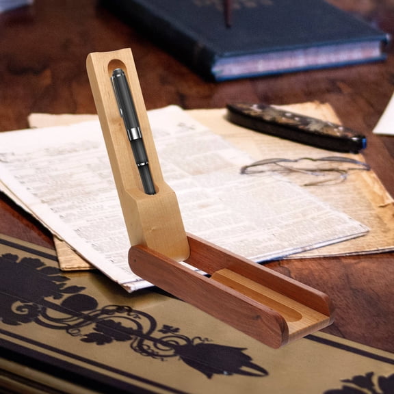CIMAXIC Pen Holder for Men Wooden 1Pcs 6.9x2x1in