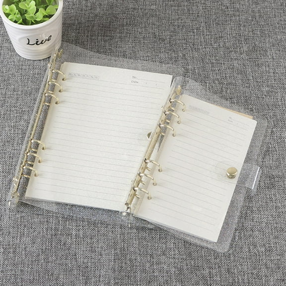 CIMAXIC Work Binder Clear Gold Binder Pockets Professional for Creative Writers 1Set