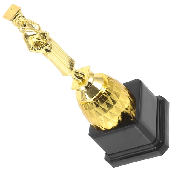 WORGEOUS Graduation Party Supply Trophy Golden Plastic Trophy Creative Doctor Statue Decor Trophy