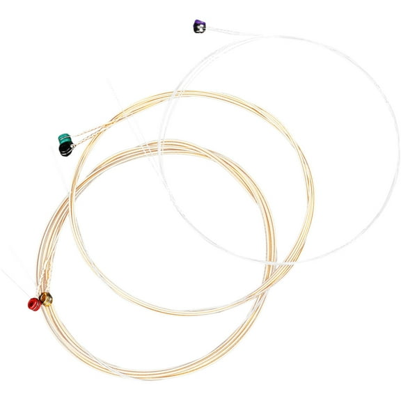 WORGEOUS Guitar Strings Replacements Stainless Steel Light Brown For Guitarists 1Set 6Strings 0.3mm To 1.34mm