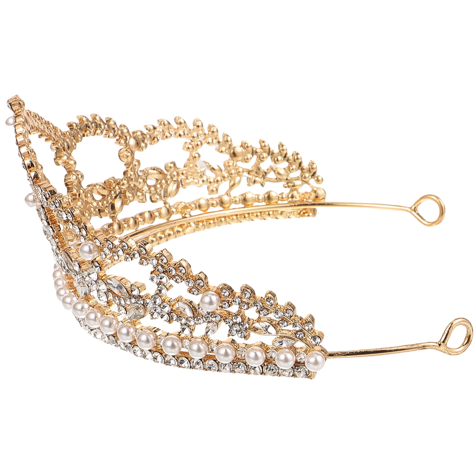 WORGEOUS Crown Rhinestone Headdress Crowns Quinceanera Dinner Party Green
