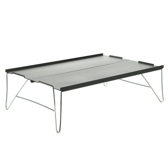 WORGEOUS Hanger Aluminum Table Small Coffee Table Outdoor Desk Camping Desk 35X24CM Grey