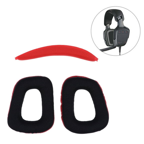 GOOHOCHY Headphone Ear Pads Replacement Red Foam 1Set 9.50X7.50X2.00In