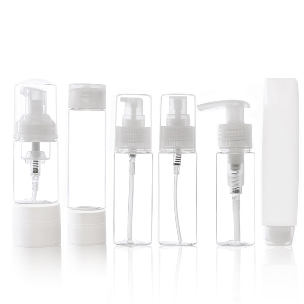 WORGEOUS Leak-Proof High Borosilicate Glass Storage Tank with Press Pump, Travel Bottles for Safe Liquid Storage