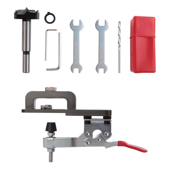 HINTRMENT Professional Drill Hole Guide Tool Set, 6.7 x 4.3 x 1.8 Inch for Accurate and Precise Drilling Projects