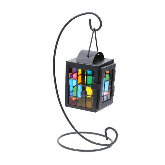 GOOHOCHY Wedding Prop For Home Iron Art Candlestick Black 1Set