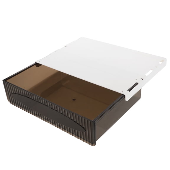 WORGEOUS Home Under Desk Drawer Hidden Under Desk Organizer Box Hidden Desk Drawer Storage Box