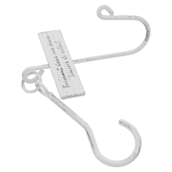 WORGEOUS White Hanging Plant Holder with Hook and Pulley System for Indoor and Outdoor Garden Decoration
