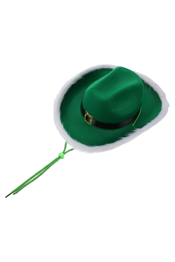 Irish Festival Cowboy Hat Novelty Flashing Cap Patricks Day Patty Miss Man