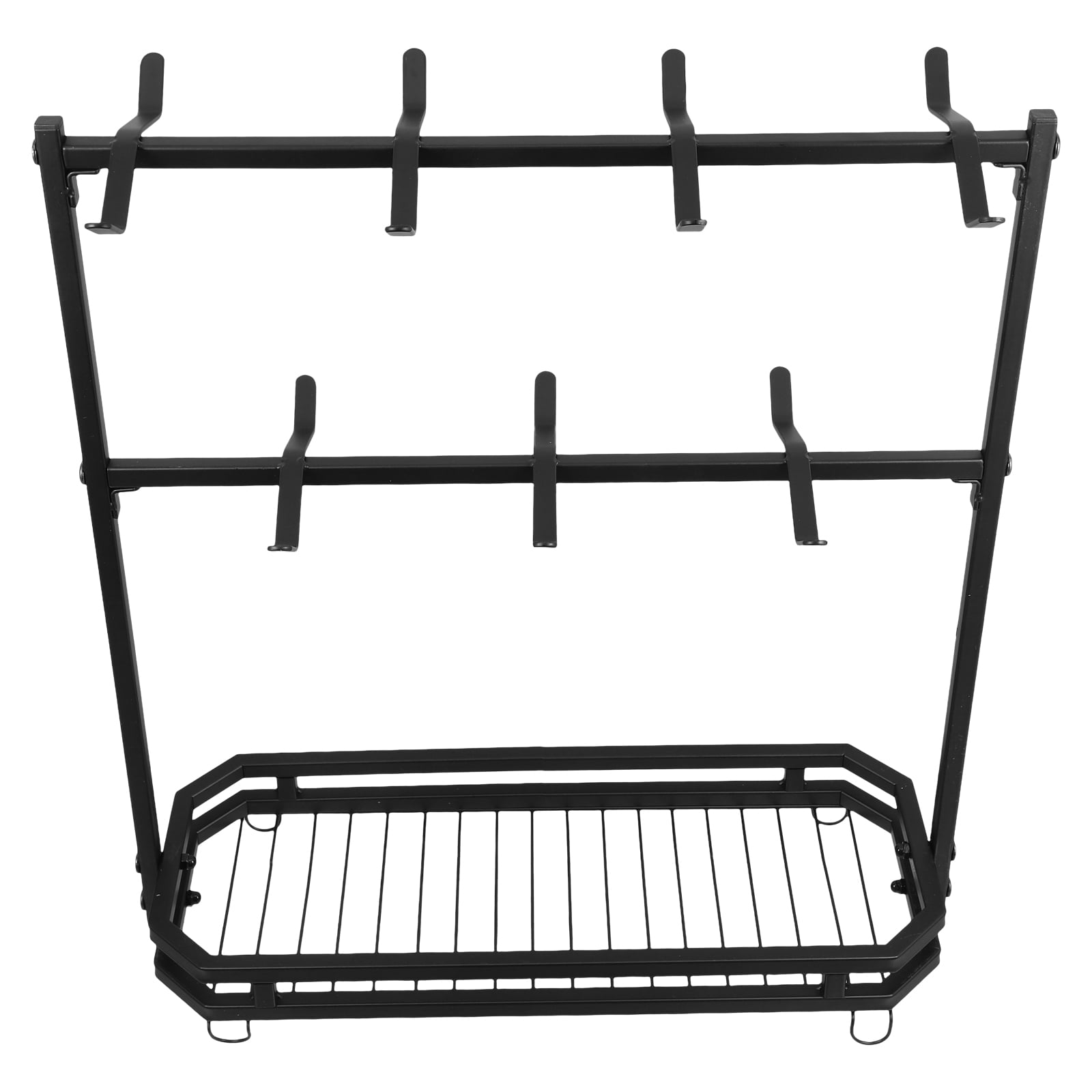 WORGEOUS Iron Mug Rack Coffee Mugs Holder Tea Cup Display Rack Saucer ...