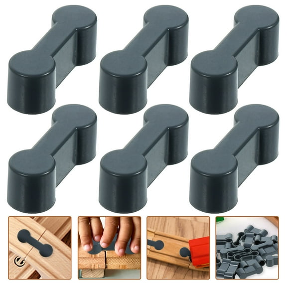 WORGEOUS Kids Train Track Buckle Model 20Pcs Grey Plastic Railway Connectors Bulk