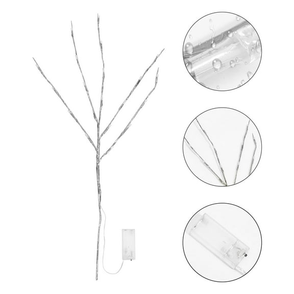 WORGEOUS  LED Tree Decorative Light Twigs Christmas Decorations Silver