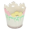 thumbnail image 1 of WORGEOUS  Lace Metal Flowerpot Trash Garbage Can with Lid Fake Flowers Floral Containers Plant, 1 of 8