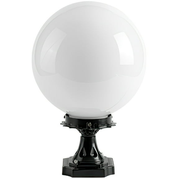 Worgeous Patio Spherical Column Lamp Post Mount Globe Light Fixture Exterior Pillar