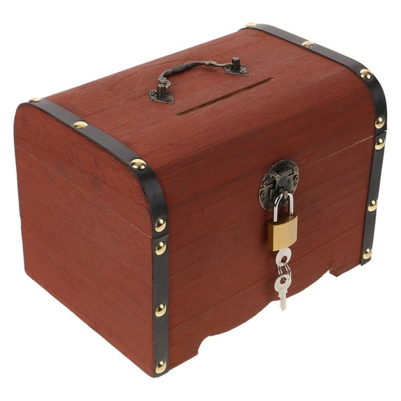 ADDHAT Retro Style Wooden Box For Home Decor 1Pcs 8X5.8X5.7In