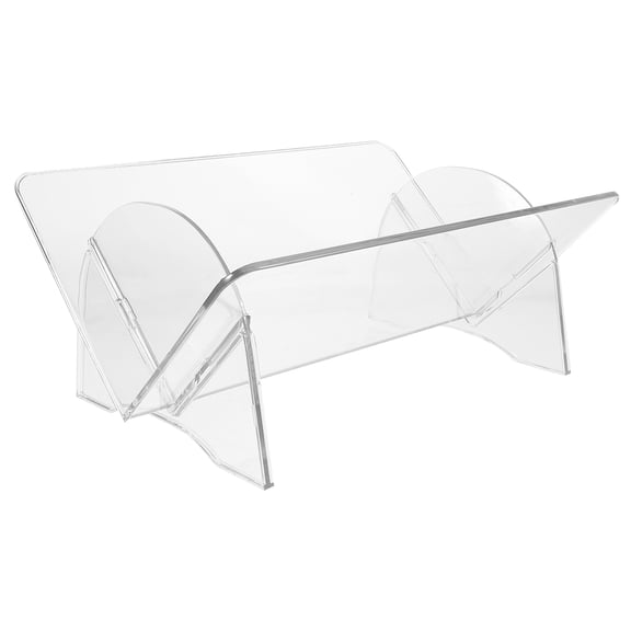 WORGEOUS  Magazine Rack Transparent Desktop Bookshelf PET Office